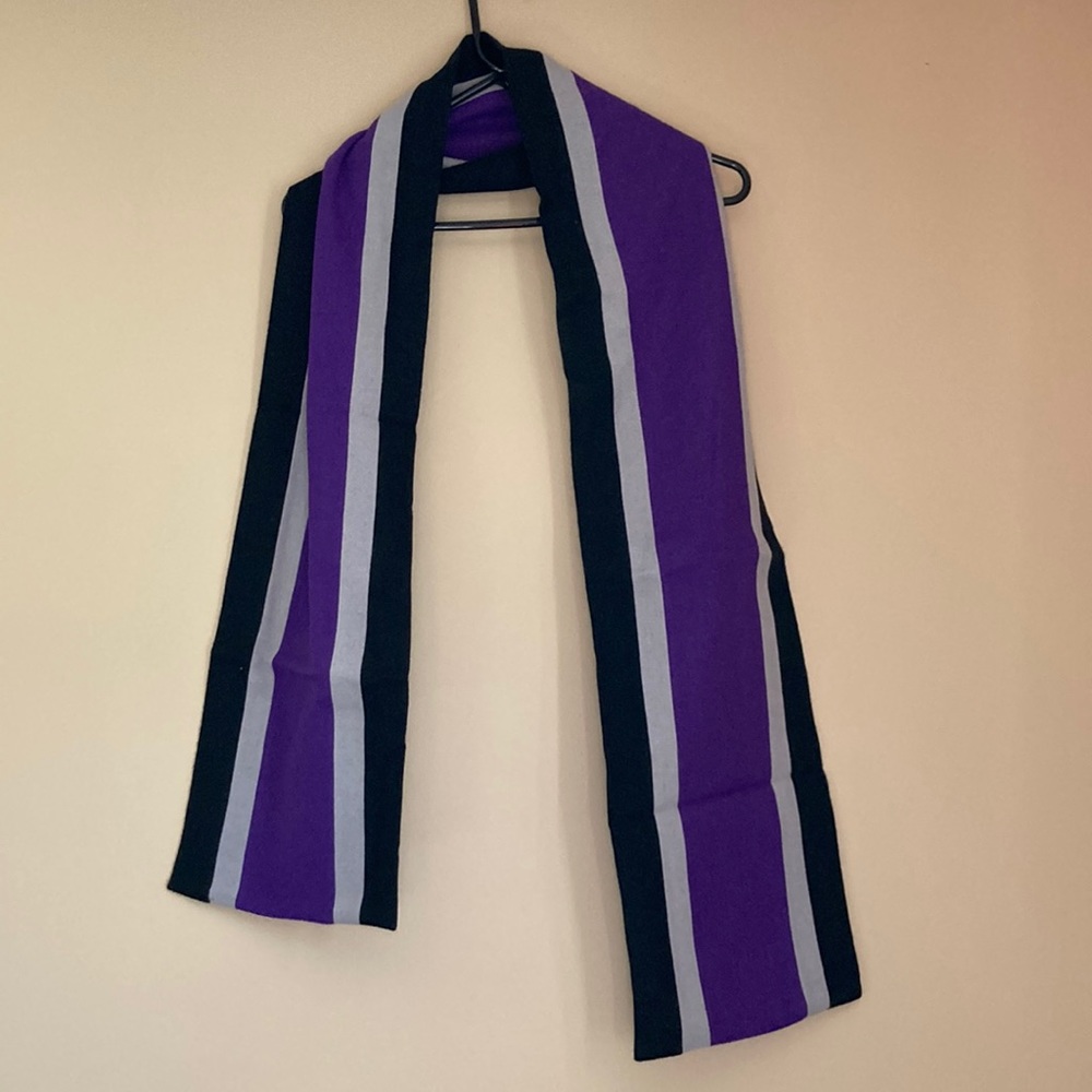 Black, Grey, and purple scarf